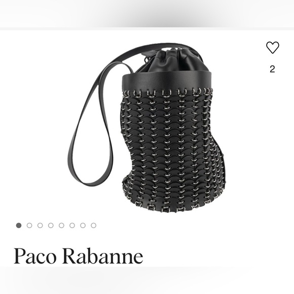 Paco Rabanne Handbags - Paco Rabanne Black and Silver Crossbody Bag